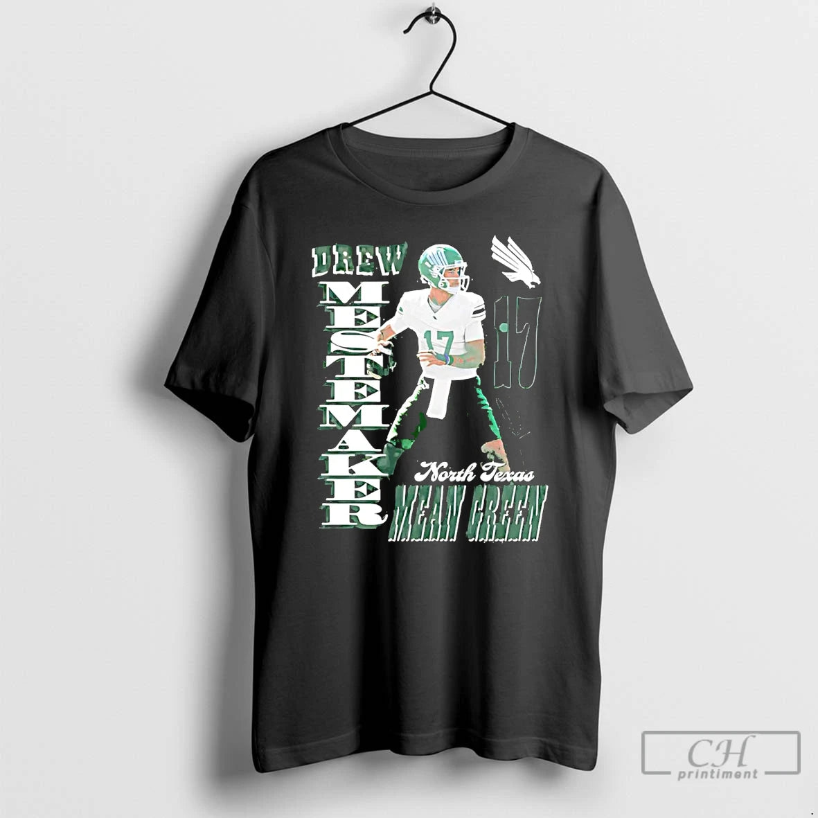 Premium Drew Mestemaker Graphic North Texas Mean Green T Shirts Hoodie, Sweatshirt | InkNestWear.com