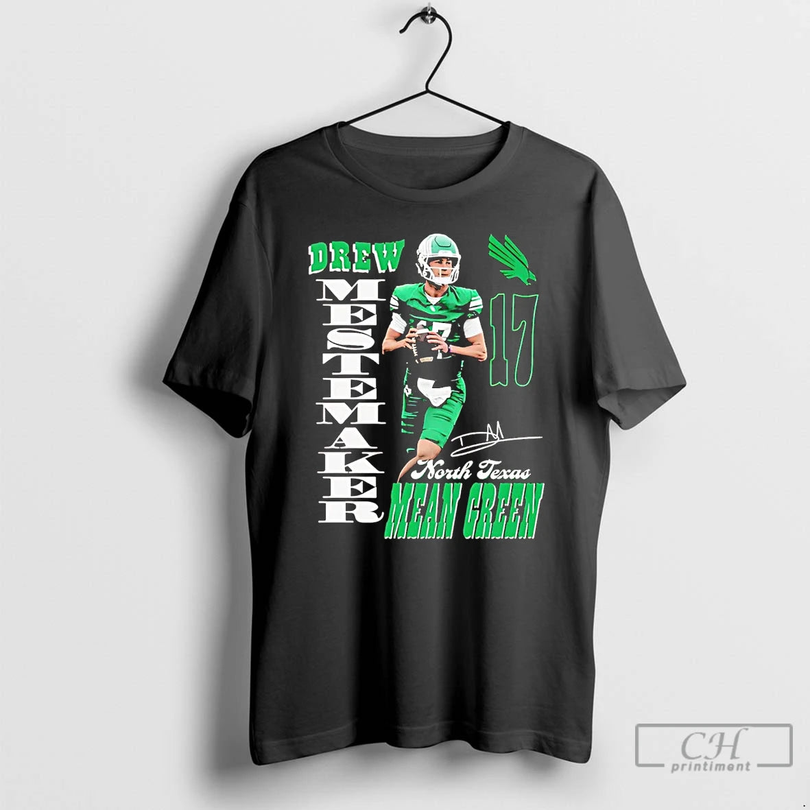 Premium Drew Mestemaker Portrait North Texas Mean Green T Shirts Hoodie, Sweatshirt | InkNestWear.com