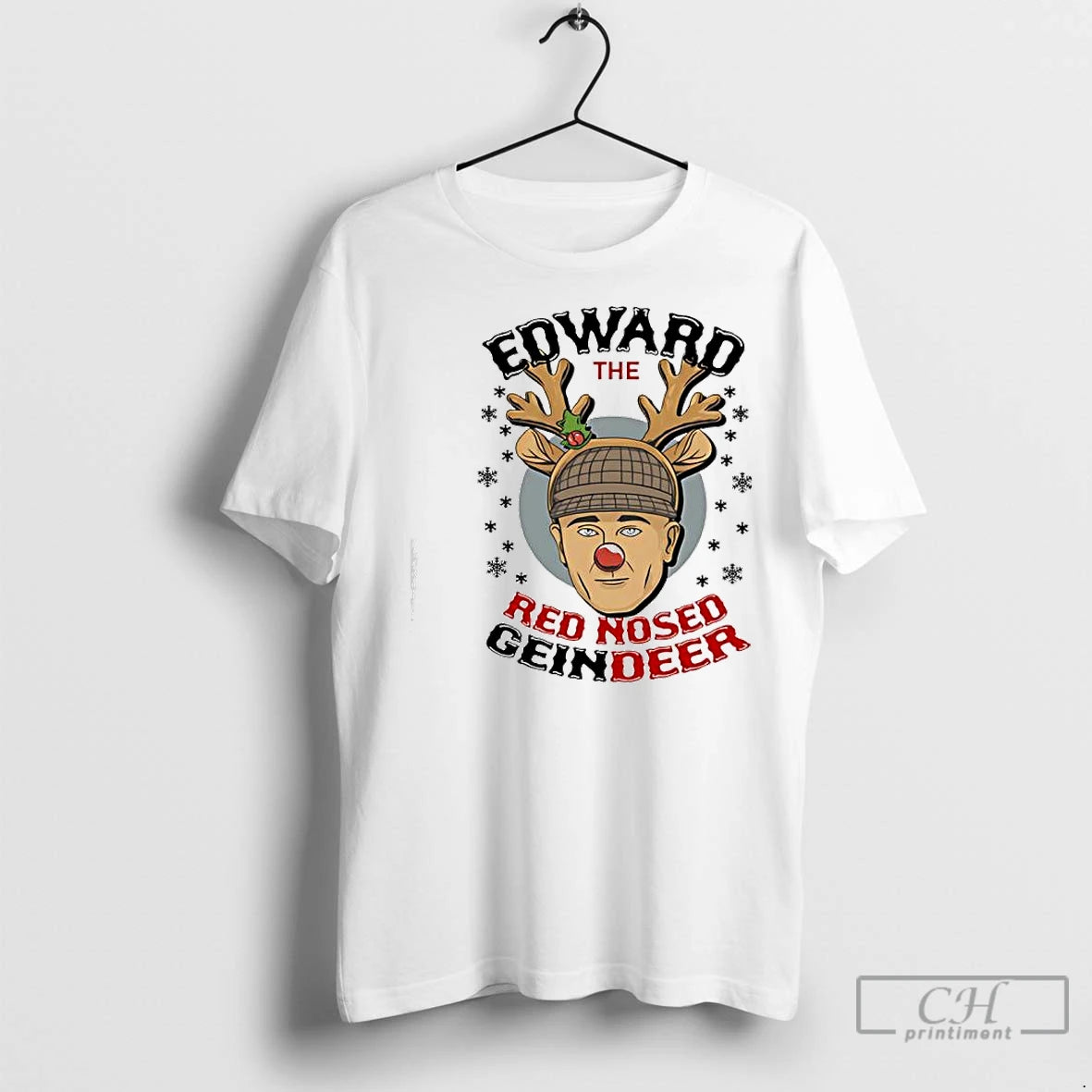 Premium Ed Gein Edward The Red Nose Reindeer Christmas T-Shirts, Hoodie, Sweatshirt | InkNestWear.com