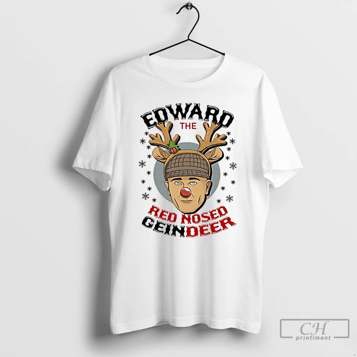 Premium Ed Gein Reindeer Edward The Red Nosed Geindeer Christmas T Shirts Hoodie, Sweatshirt | InkNestWear.com