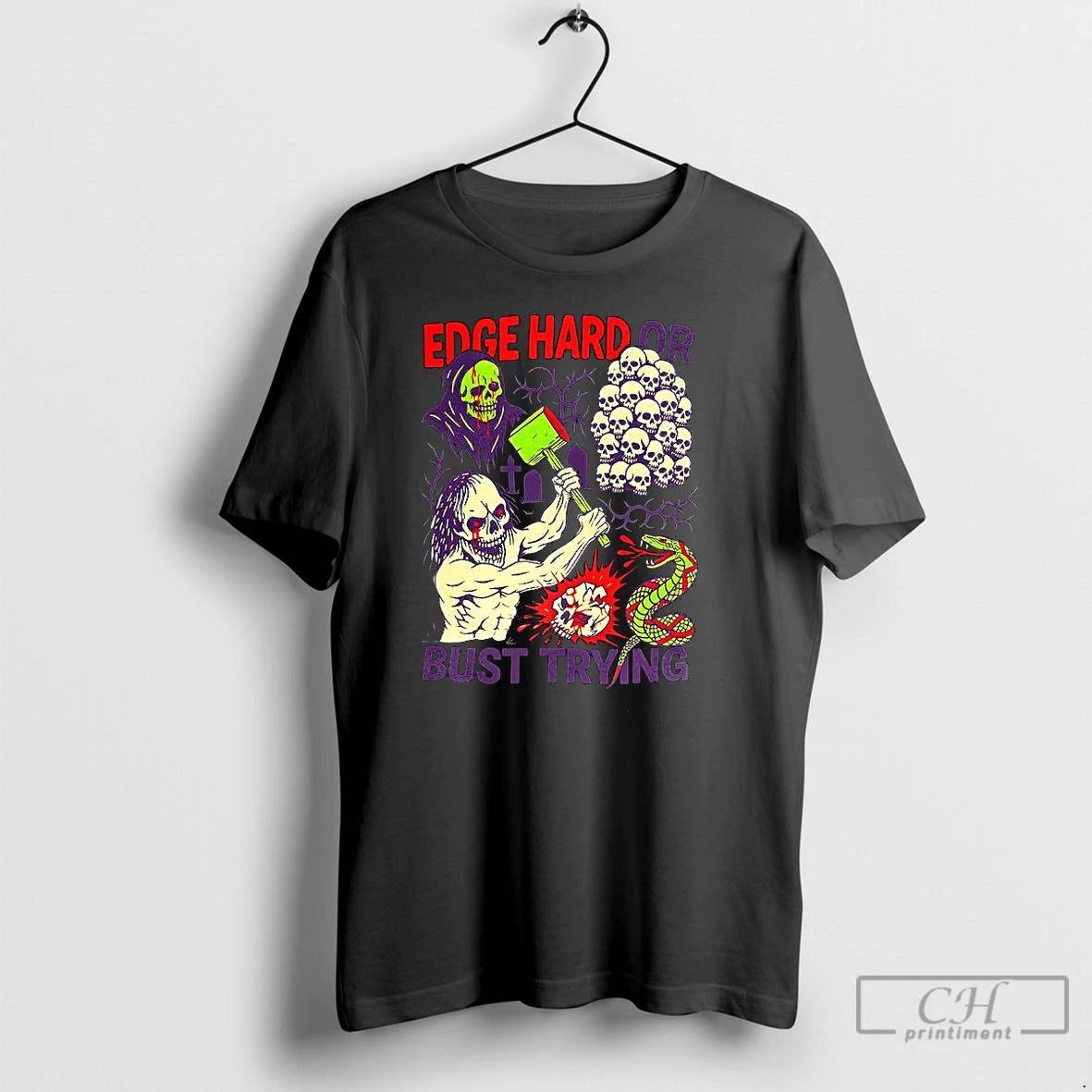 Premium Edge Hard Or Bust Trying Horror T Shirts Hoodie, Sweatshirt | InkNestWear.com