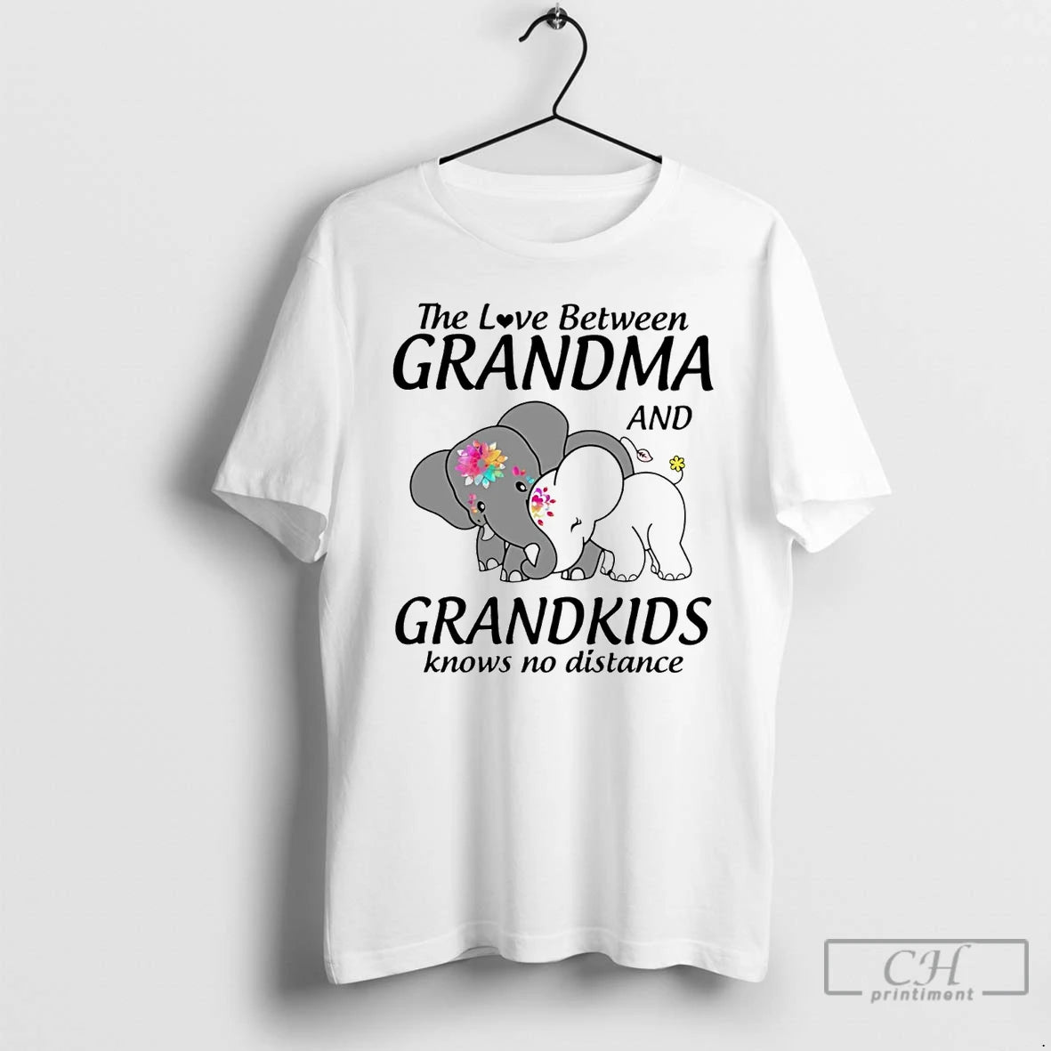 Premium Elephant The Love Between Grandma And Grandkids Knows No Distance T Shirts Hoodie, Sweatshirt | InkNestWear.com