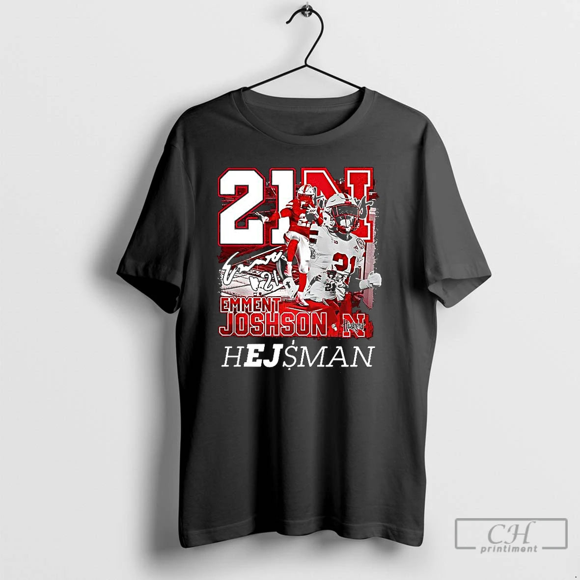 Premium Emmett Johnson Nebraska Cornhuskers Football Heisman T-Shirts, Hoodie, Sweatshirt | InkNestWear.com