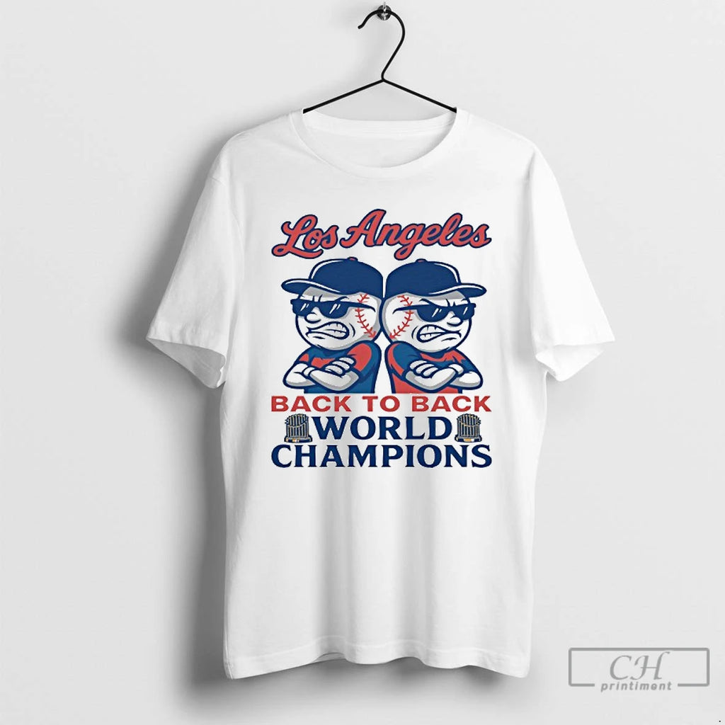 Premium Emoji Los Angeles Dodgers Back To Back World Champions T Shirts Hoodie, Sweatshirt | InkNestWear.com