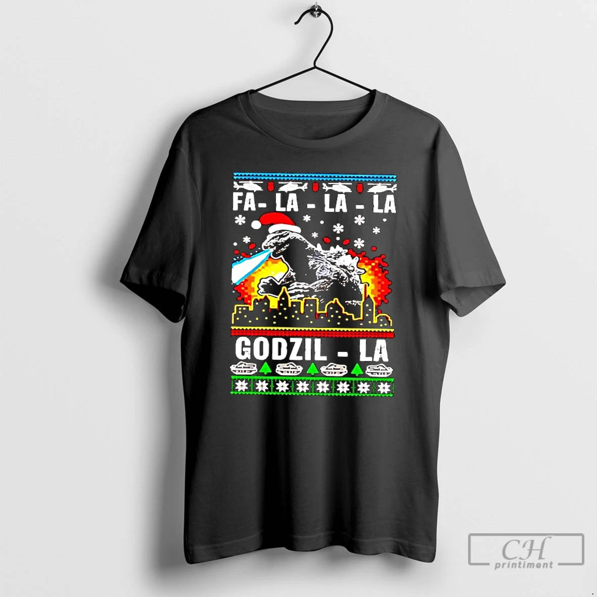 Premium Fa La La La Godzilla Christmas Vintage T-Shirts, Hoodie, Sweatshirt | InkNestWear.com
