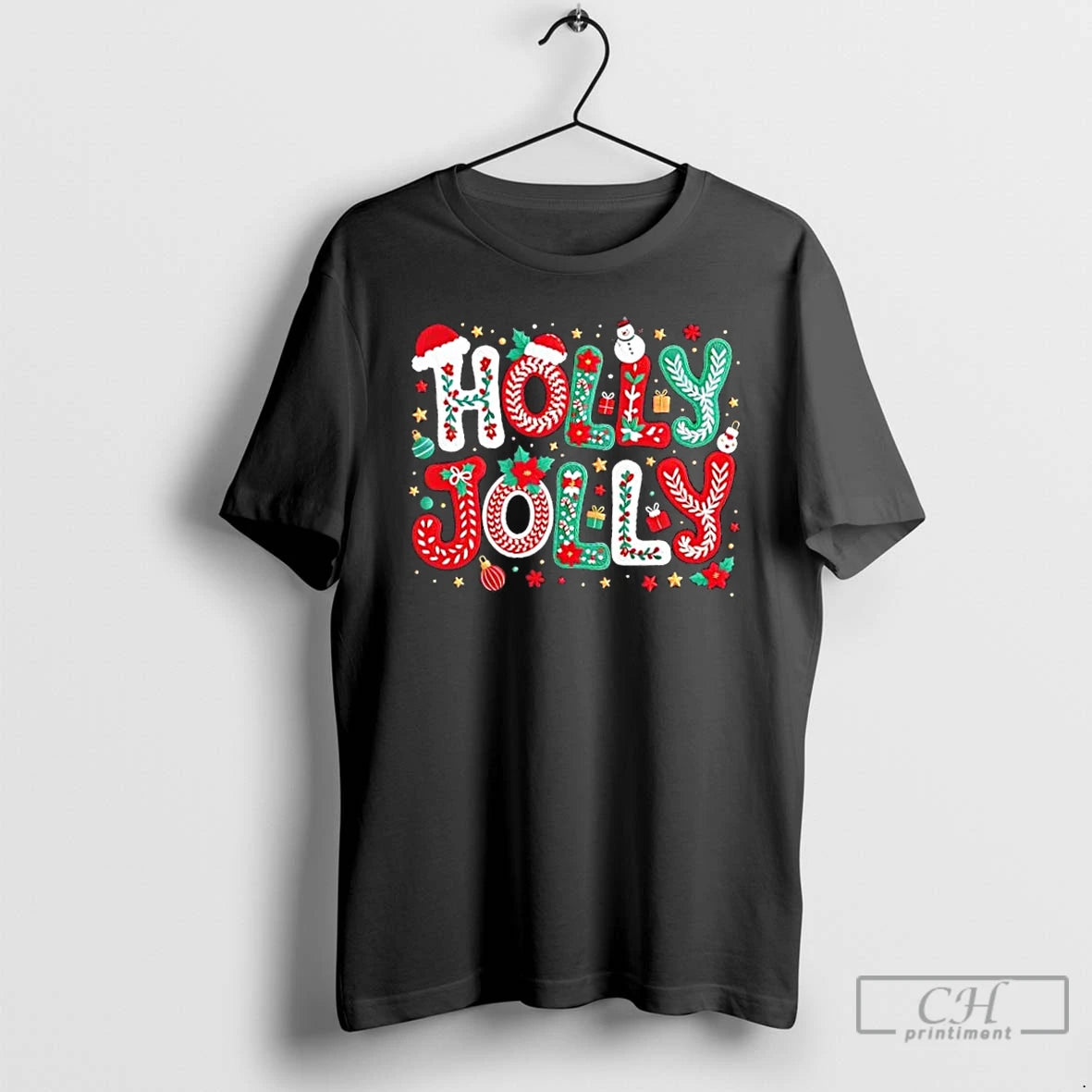 Premium Festive Holly Jolly Christmas Faux Yarn T Shirts Hoodie, Sweatshirt | InkNestWear.com