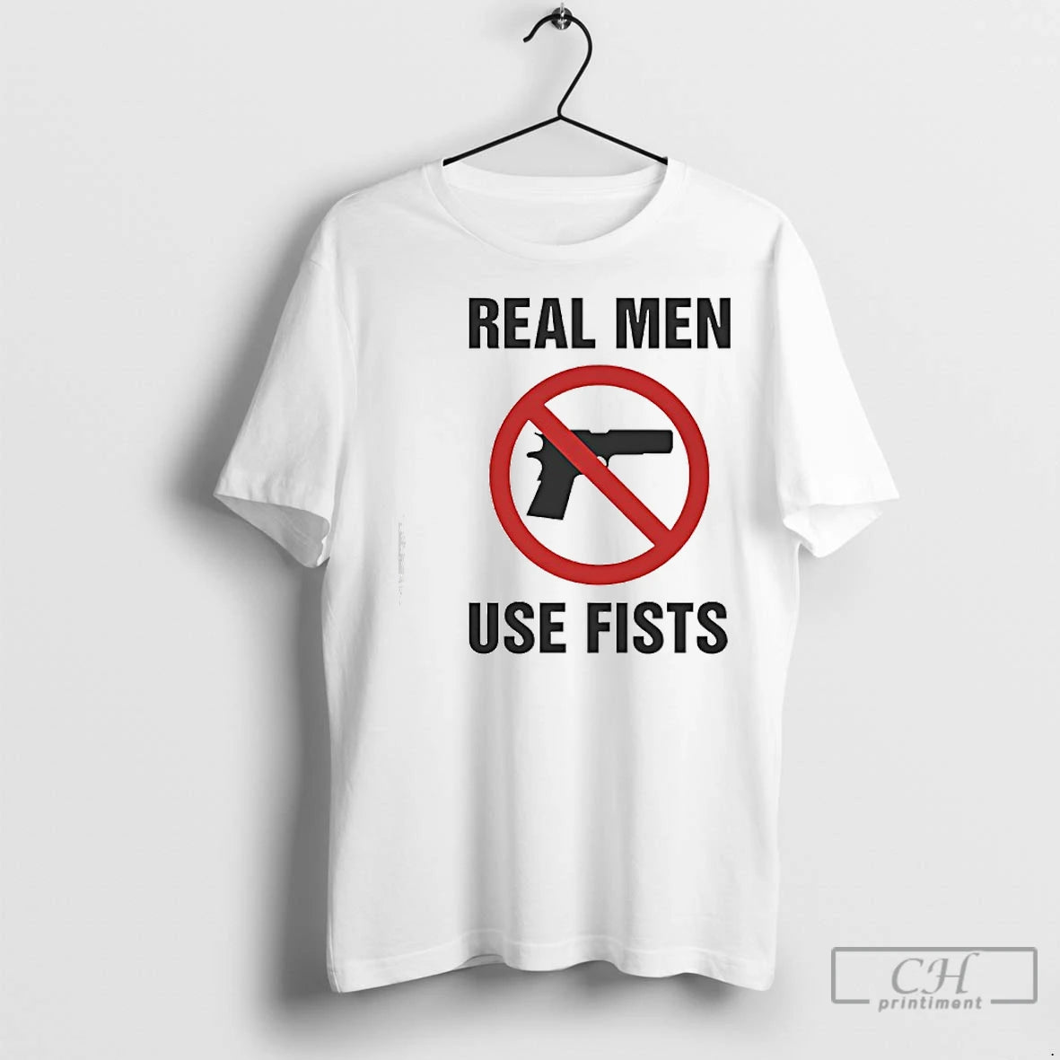 Premium Firearms Prohibited Real Men Use Fists T-Shirts, Hoodie, Sweatshirt | InkNestWear.com