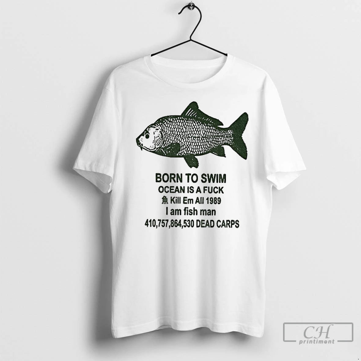 Premium Fish Born To Swim Ocean Is A Fuck Kill Em All 1989 I Am T-Shirts, Hoodie, Sweatshirt | InkNestWear.com
