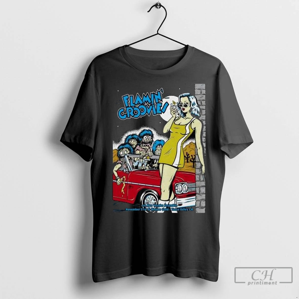 Premium Flamin Groovies And Ben Vaughn Ensemble Yucca Valley Ca November 21 2025 Circle Black T-Shirts, Hoodie, Sweatshirt