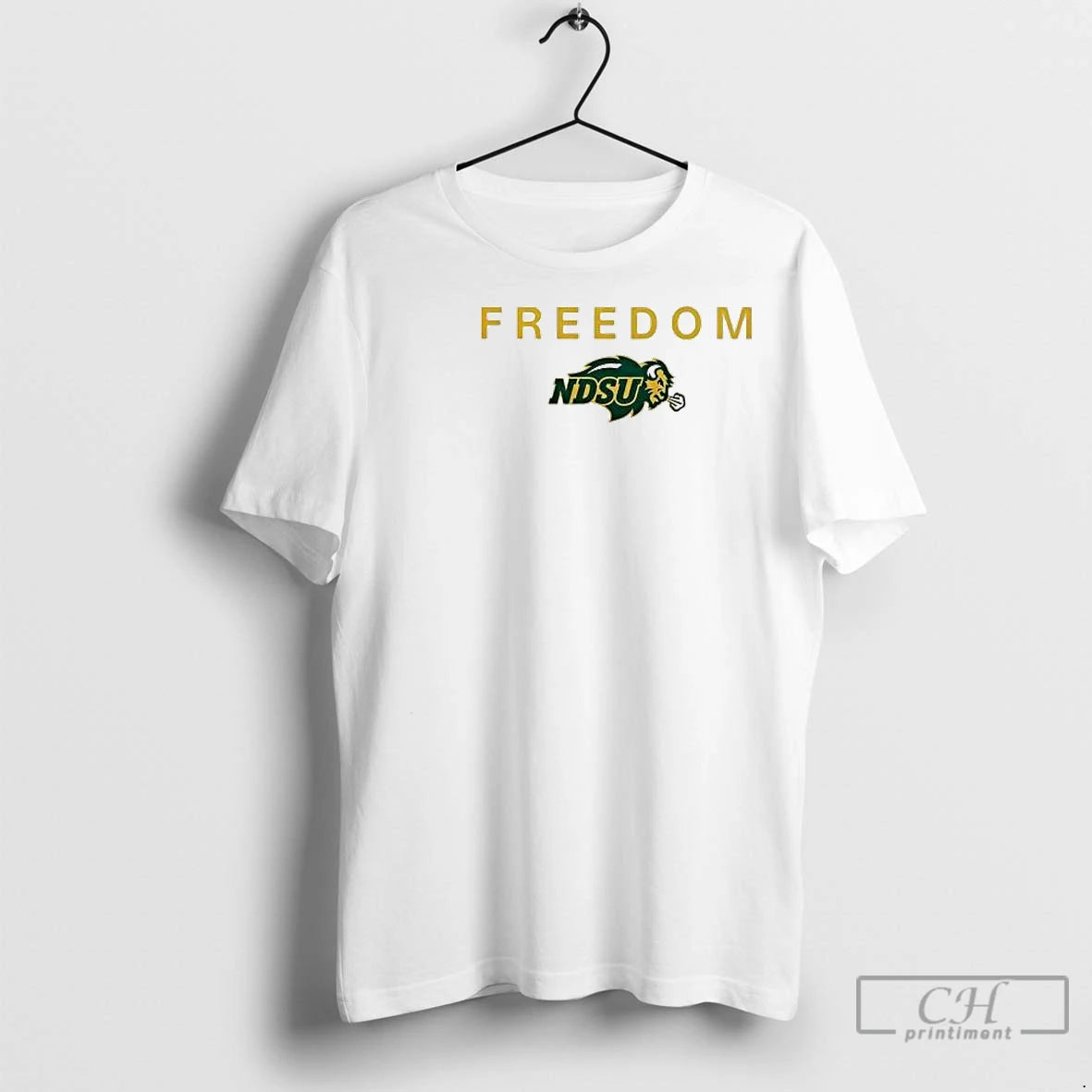 Premium Freedom North Dakota State Bison Football Logo Circle White T-Shirts, Hoodie, Sweatshirt | InkNestWear.com