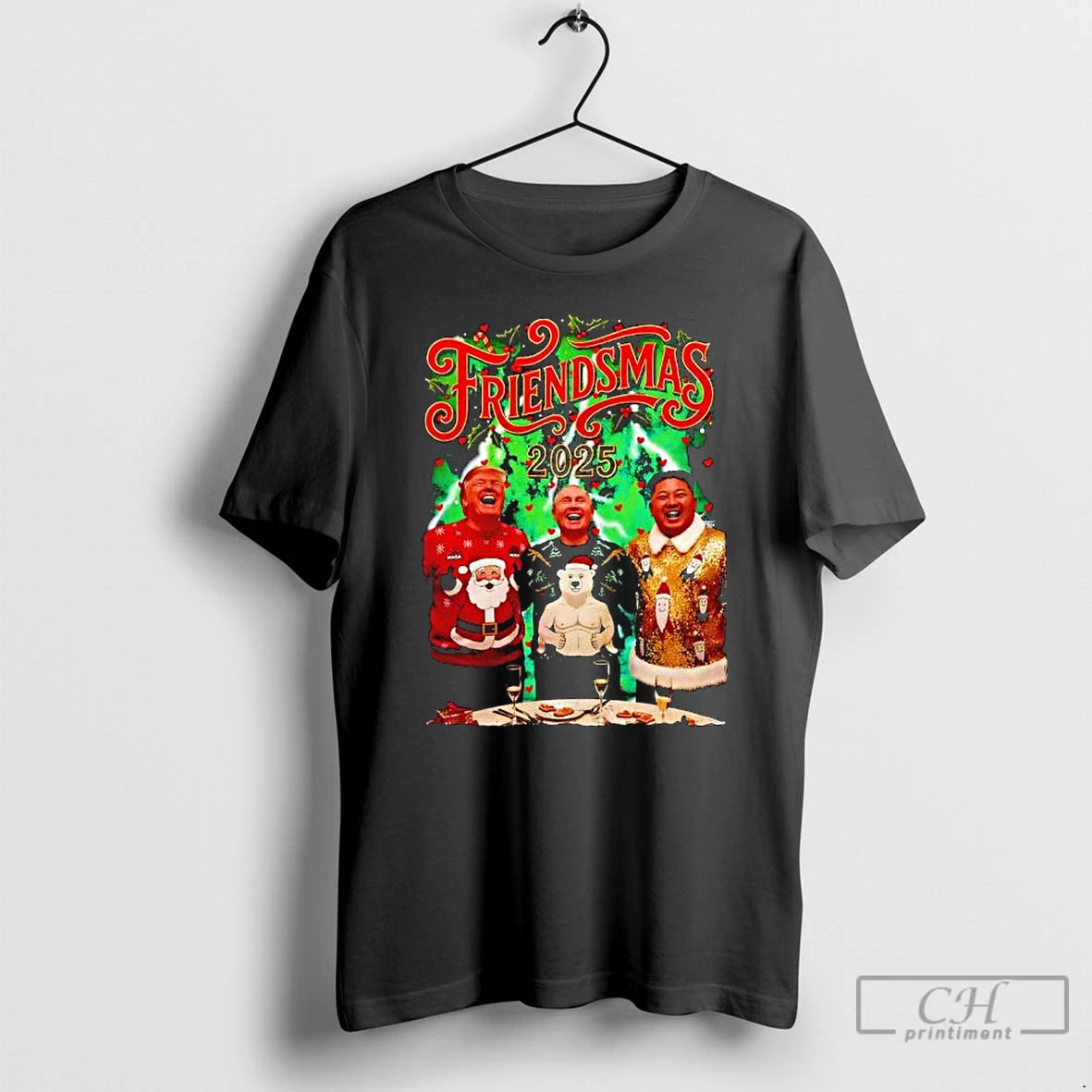 Premium Friendsmas 2025 Trump Politicians T-Shirts, Hoodie, Sweatshirt | InkNestWear.com