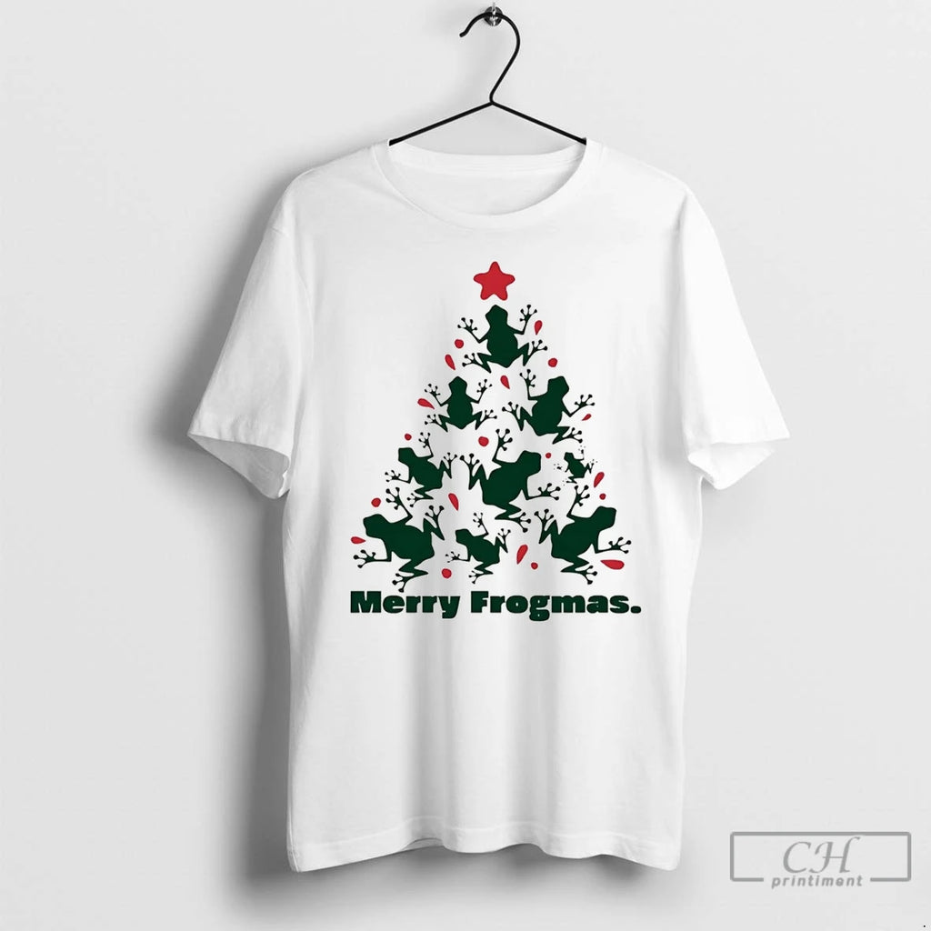 Premium Frog Christmas Tree Merry Frogmas T-Shirts, Hoodie, Sweatshirt | InkNestWear.com