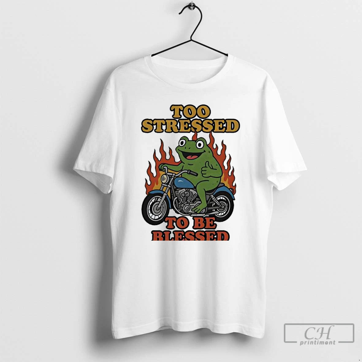 Premium Frog Too Stressed To Be Blessed T Shirts Hoodie, Sweatshirt | InkNestWear.com