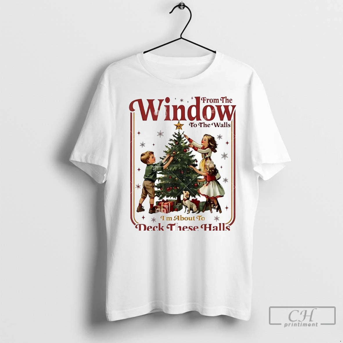 Premium From The Windows To Walls Im About To Deck These Halls Christmas T-Shirts, Hoodie, Sweatshirt | InkNestWear.com