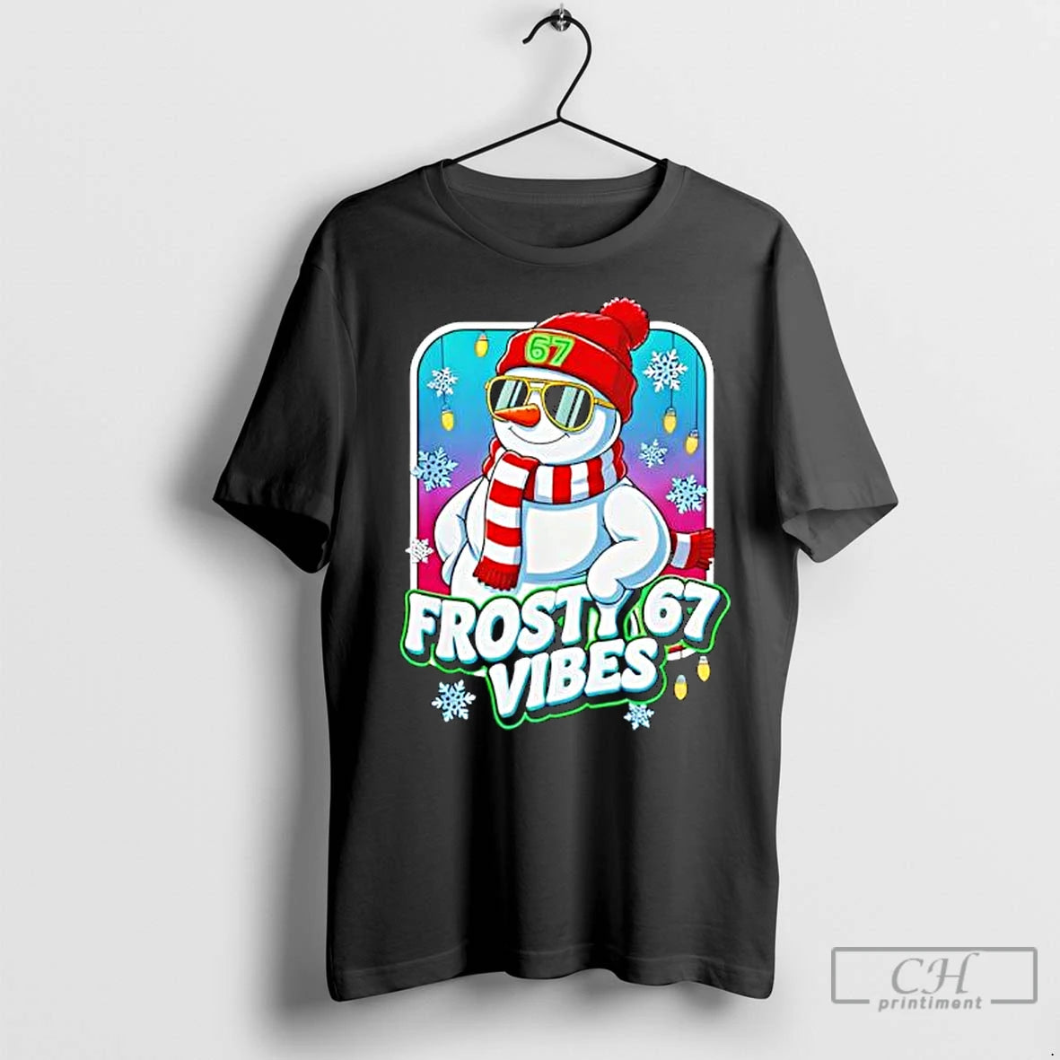 Premium Frosty Vibes 67 Snowman Christmas T-Shirts, Hoodie, Sweatshirt | InkNestWear.com
