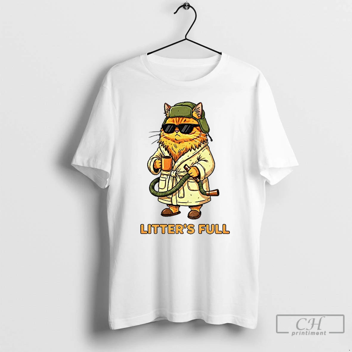 Premium Funny Cat Wearing Glass Litters Full Merry Christmas T Shirts Hoodie, Sweatshirt | InkNestWear.com