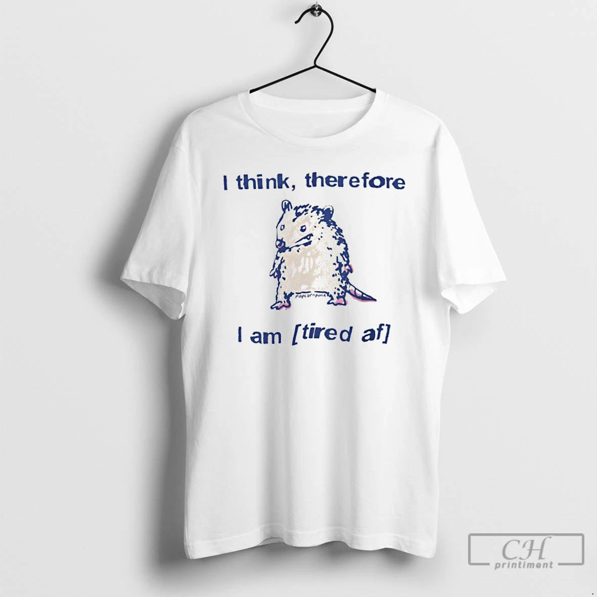 Premium Funny Opossum I Think Therefore I Am Tired T Shirts Hoodie, Sweatshirt | InkNestWear.com
