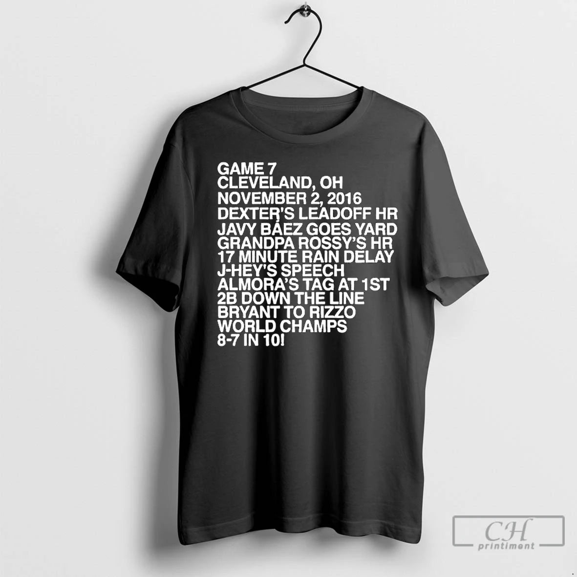 Premium Game 7 Cleveland Oh November 2 2016 Dexters Leadoff Hr Javy Baez Goes Yard T-Shirts, Hoodie, Sweatshirt