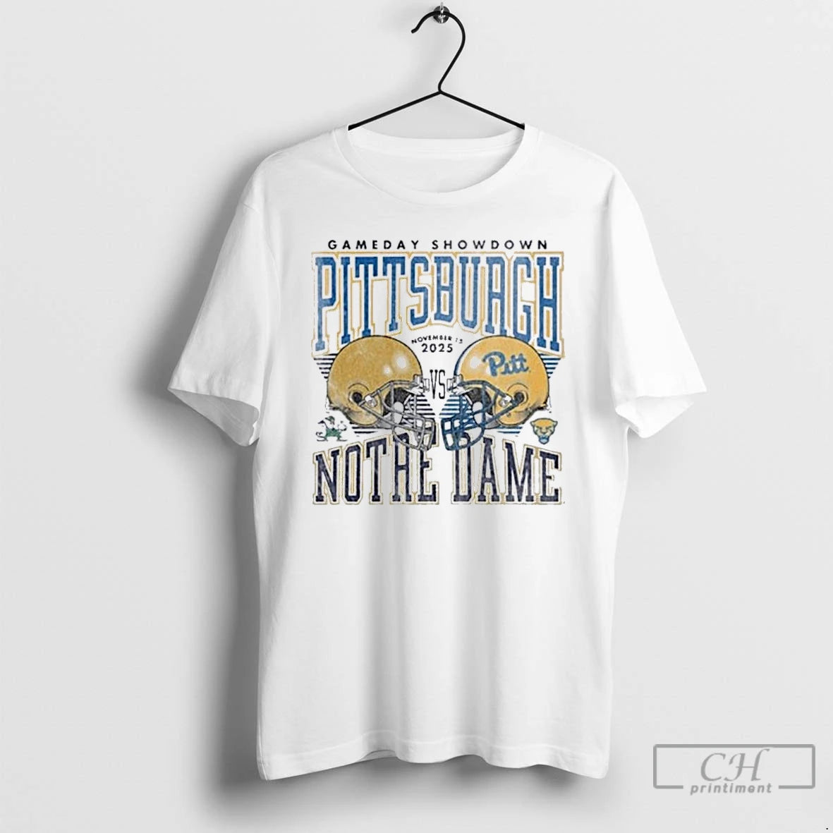 Premium Gameday Showdown 2025 Pittsburgh Vs Notre Dame Matchup T Shirts Hoodie, Sweatshirt | InkNestWear.com