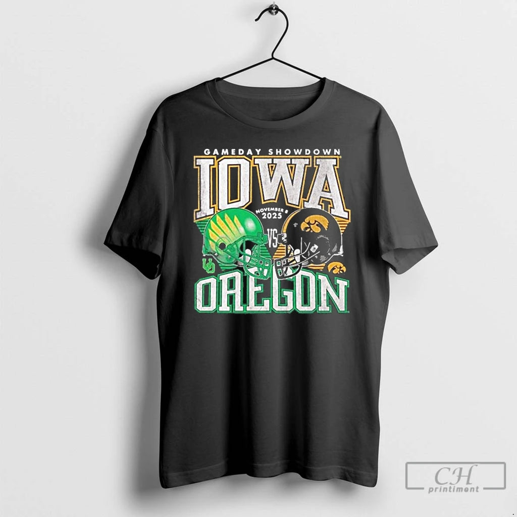Premium Gameday Showdown Football Iowa Vs Oregon 2025 T Shirts Hoodie, Sweatshirt | InkNestWear.com