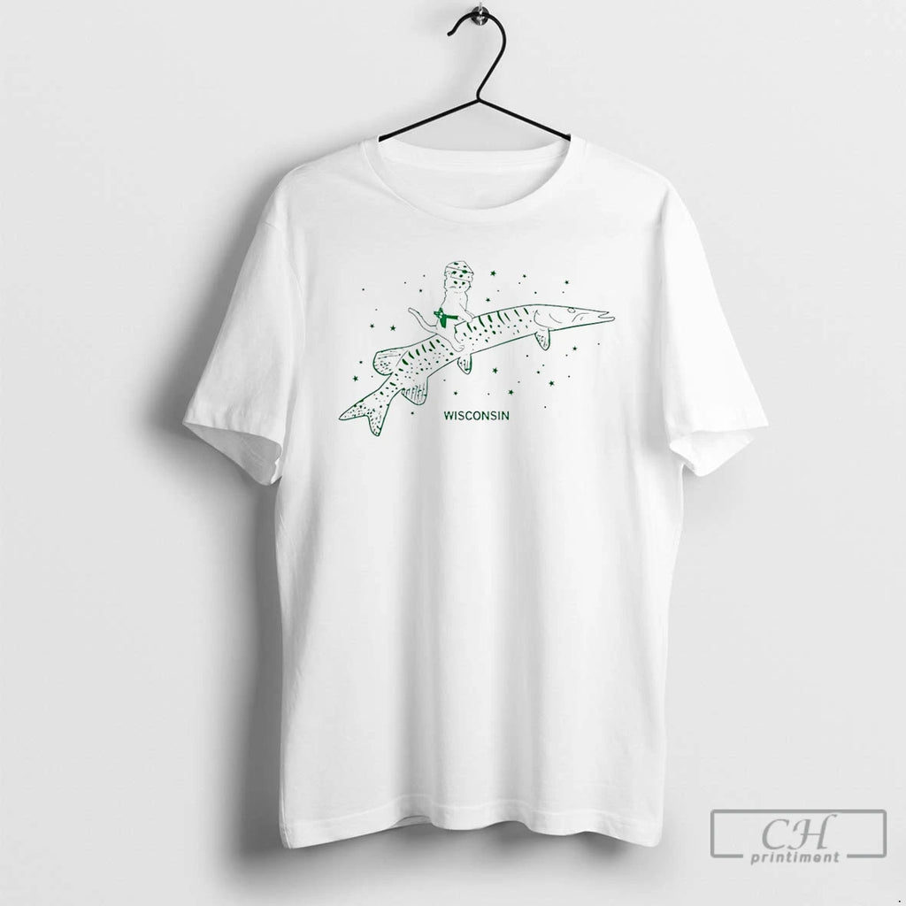 Premium Gary Swimming Through The Badger State On A Musky T-Shirts, Hoodie, Sweatshirt | InkNestWear.com