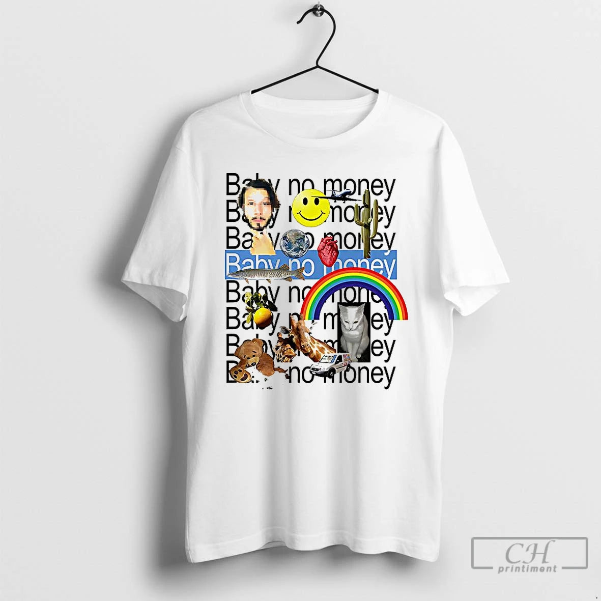 Premium Generic Baby No Money Icon Heart Rainbow Fish Cat Cactus Airplane Smiley Face T-Shirts, Hoodie, Sweatshirt