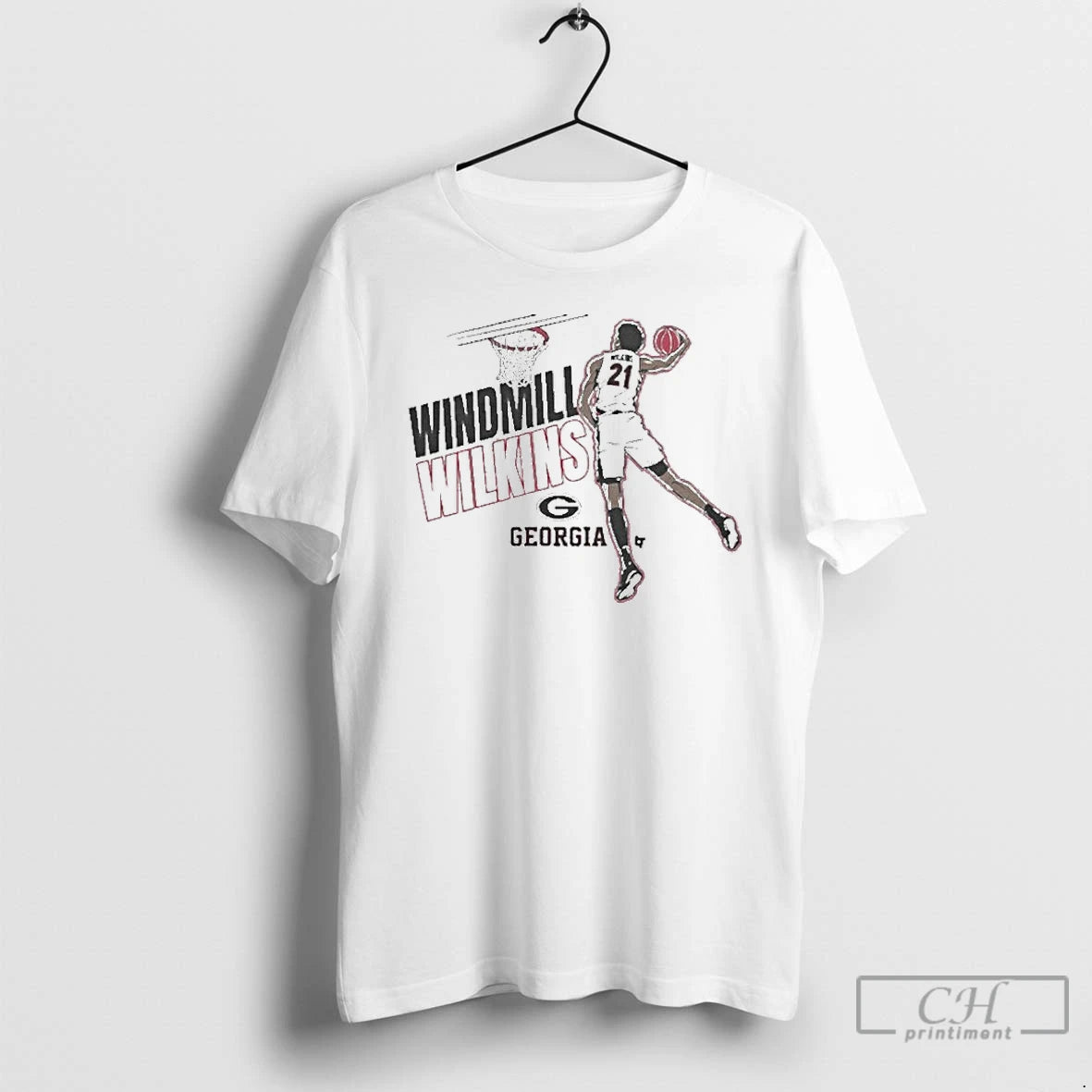 Premium Georgia Basketball Windmill Jake Wilkins Dunk T-Shirts, Hoodie, Sweatshirt | InkNestWear.com