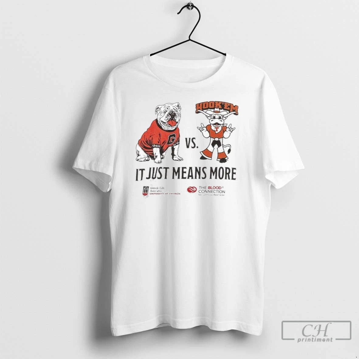 Premium Georgia Vs Texas 2025 It Just Means More Mascot T-Shirts, Hoodie, Sweatshirt | InkNestWear.com