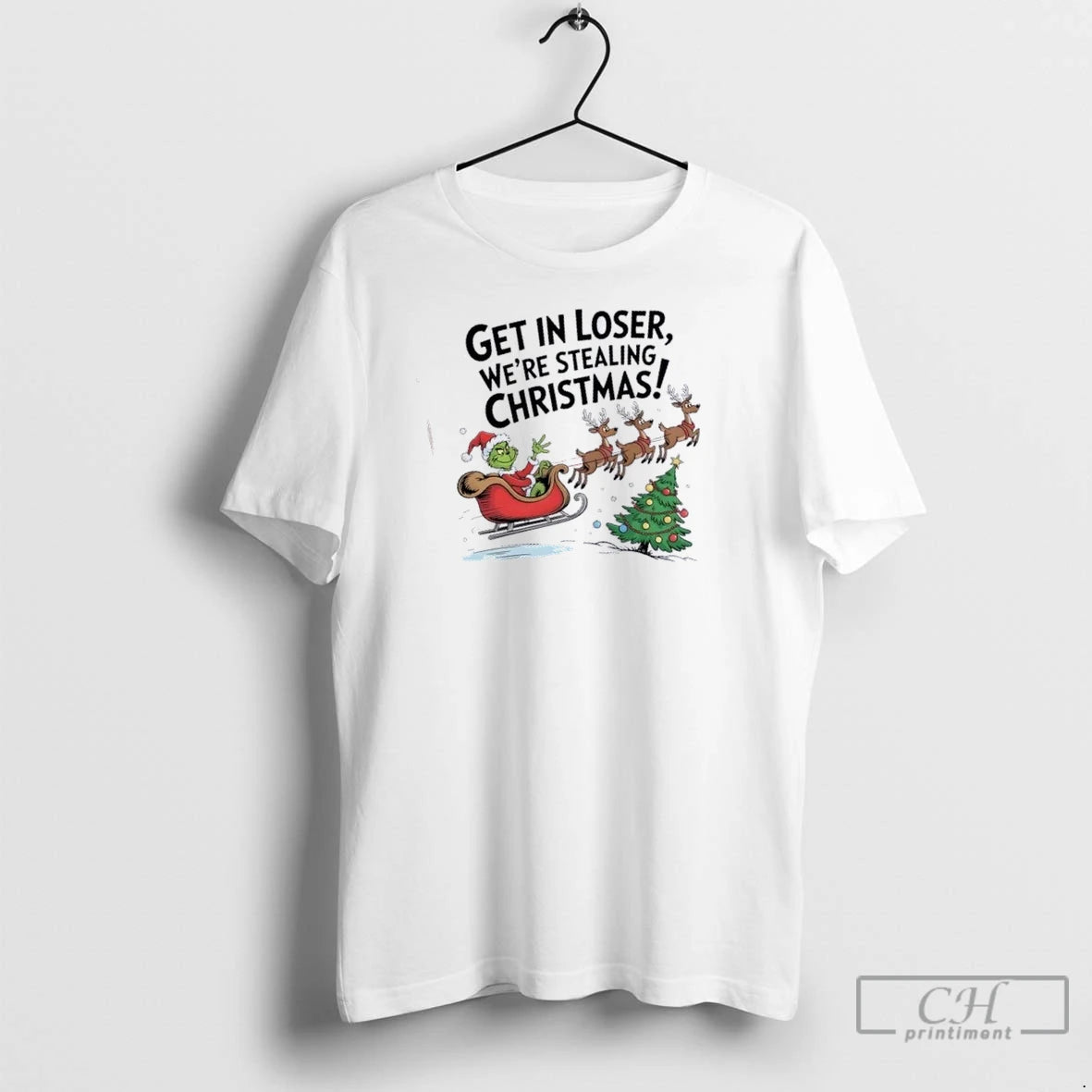 Premium Get In Loser Were Stealing Christmas T-Shirts, Hoodie, Sweatshirt | InkNestWear.com