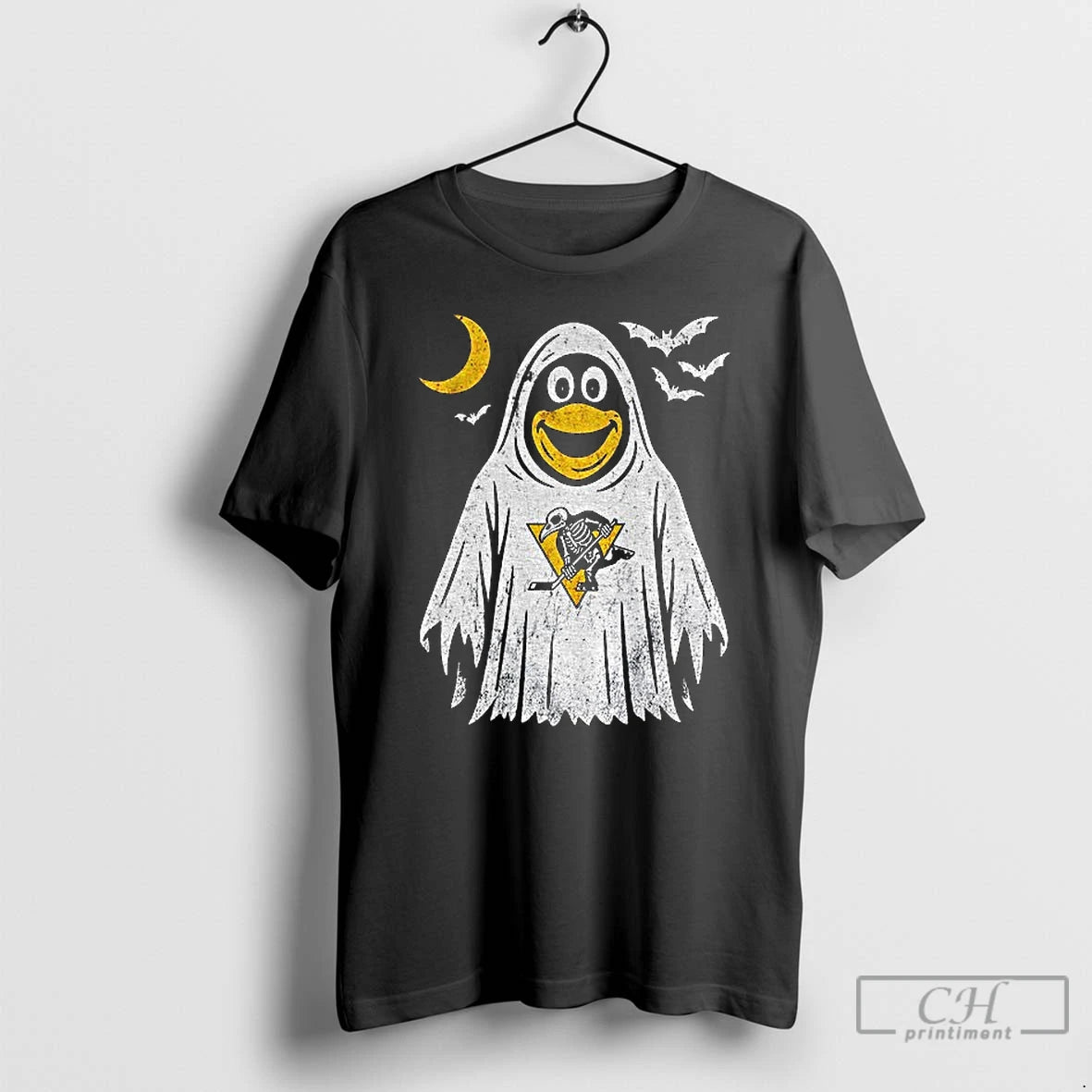 Premium Ghost Skeleton Pittsburgh Penguin Hockey Nhl Halloween T-Shirts, Hoodie, Sweatshirt | InkNestWear.com