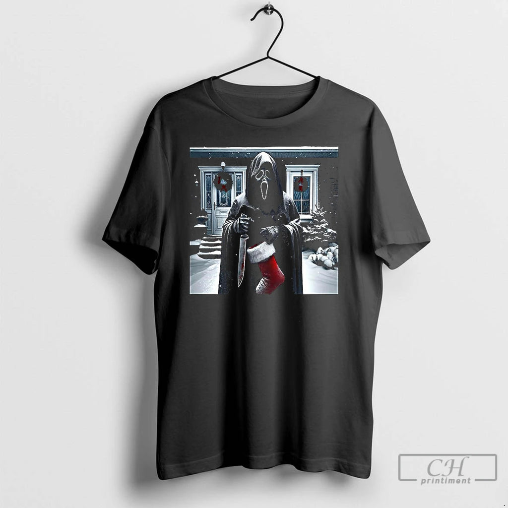 Premium Ghostface Socks Celebrates Christmas T Shirts Hoodie, Sweatshirt | InkNestWear.com