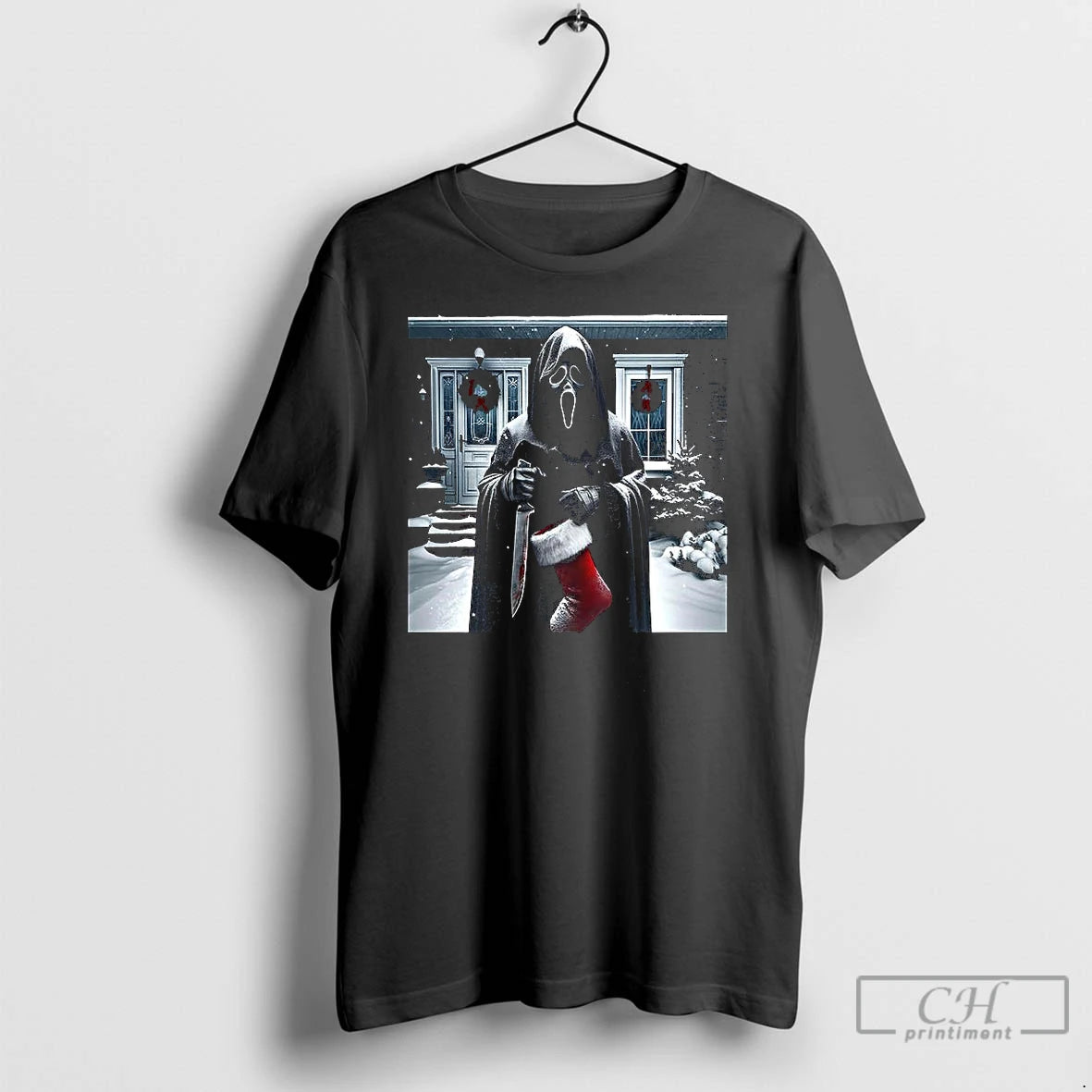 Premium Ghostface Socks Celebrates Christmas T Shirts Hoodie, Sweatshirt | InkNestWear.com