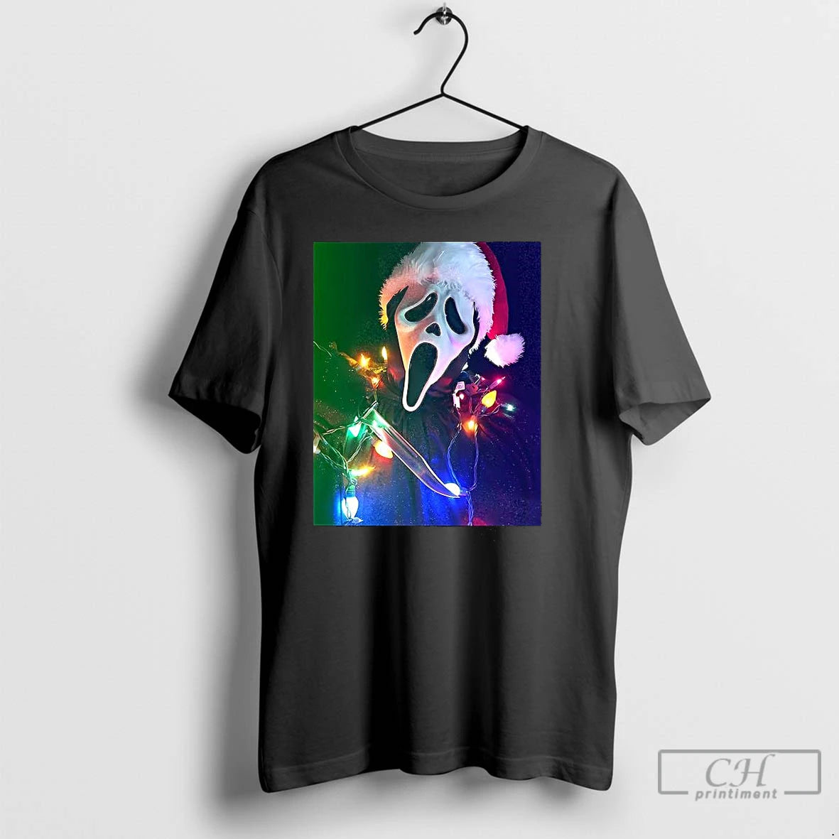 Premium Ghostface String Lights Scream Christmas T Shirts Hoodie, Sweatshirt | InkNestWear.com