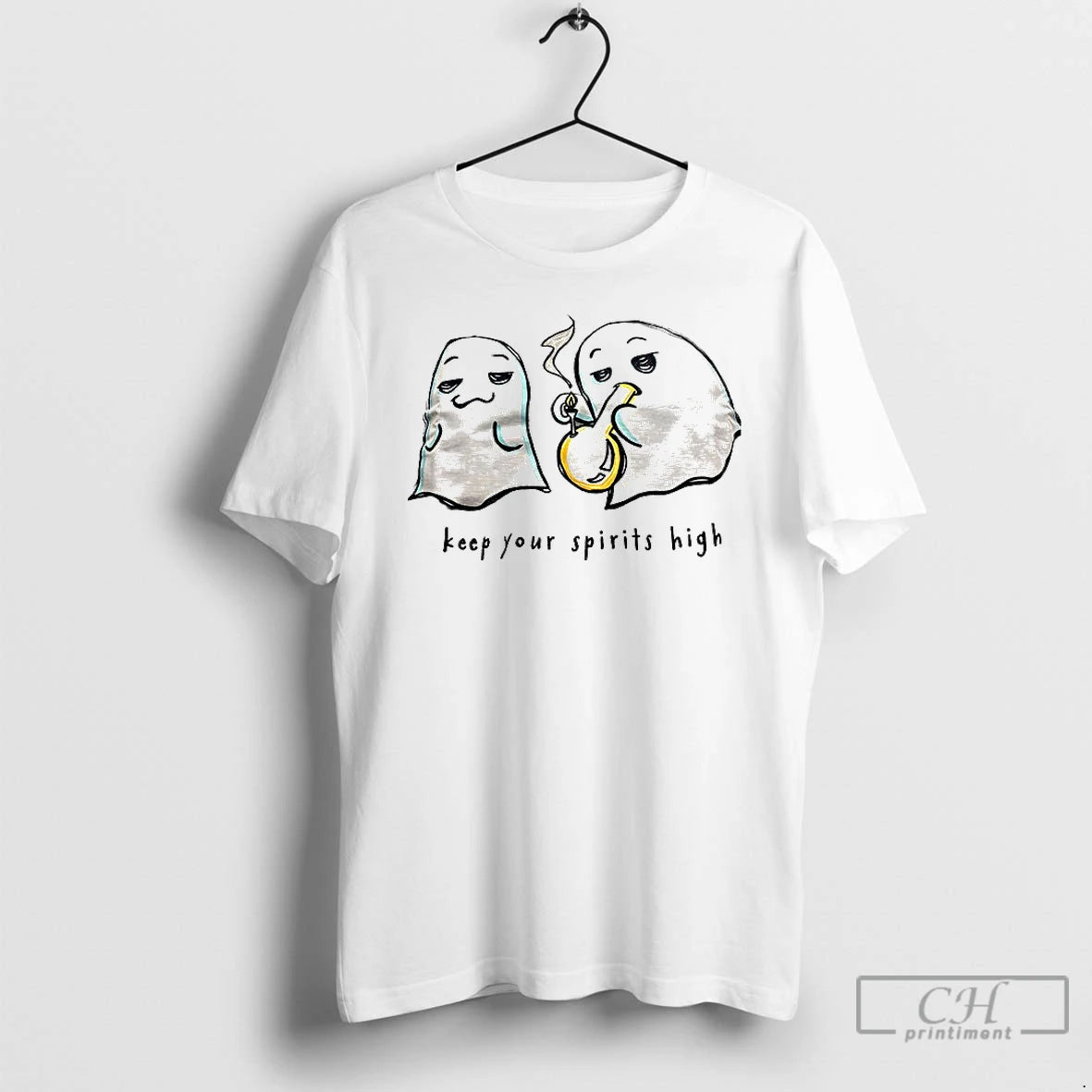 Premium Ghosts Smoking Keep Your Spirits High T Shirts Hoodie, Sweatshirt | InkNestWear.com