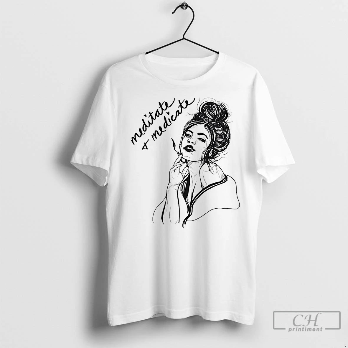 Premium Girl Meditate And Medicate T-Shirts, Hoodie, Sweatshirt | InkNestWear.com