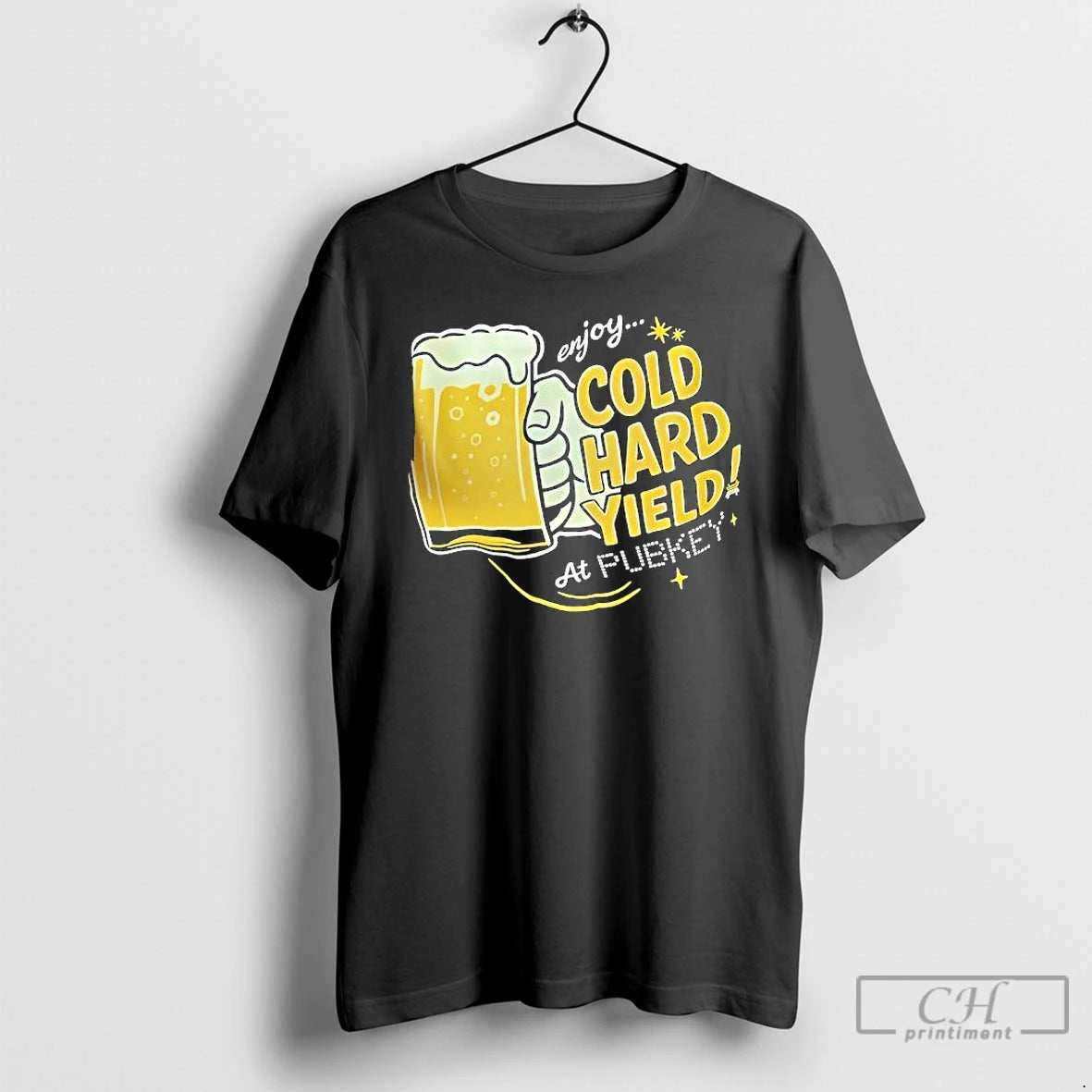 Premium Glass Of Beer Enjoy Cold Hard Yield At Pubkey T Shirts Hoodie, Sweatshirt | InkNestWear.com