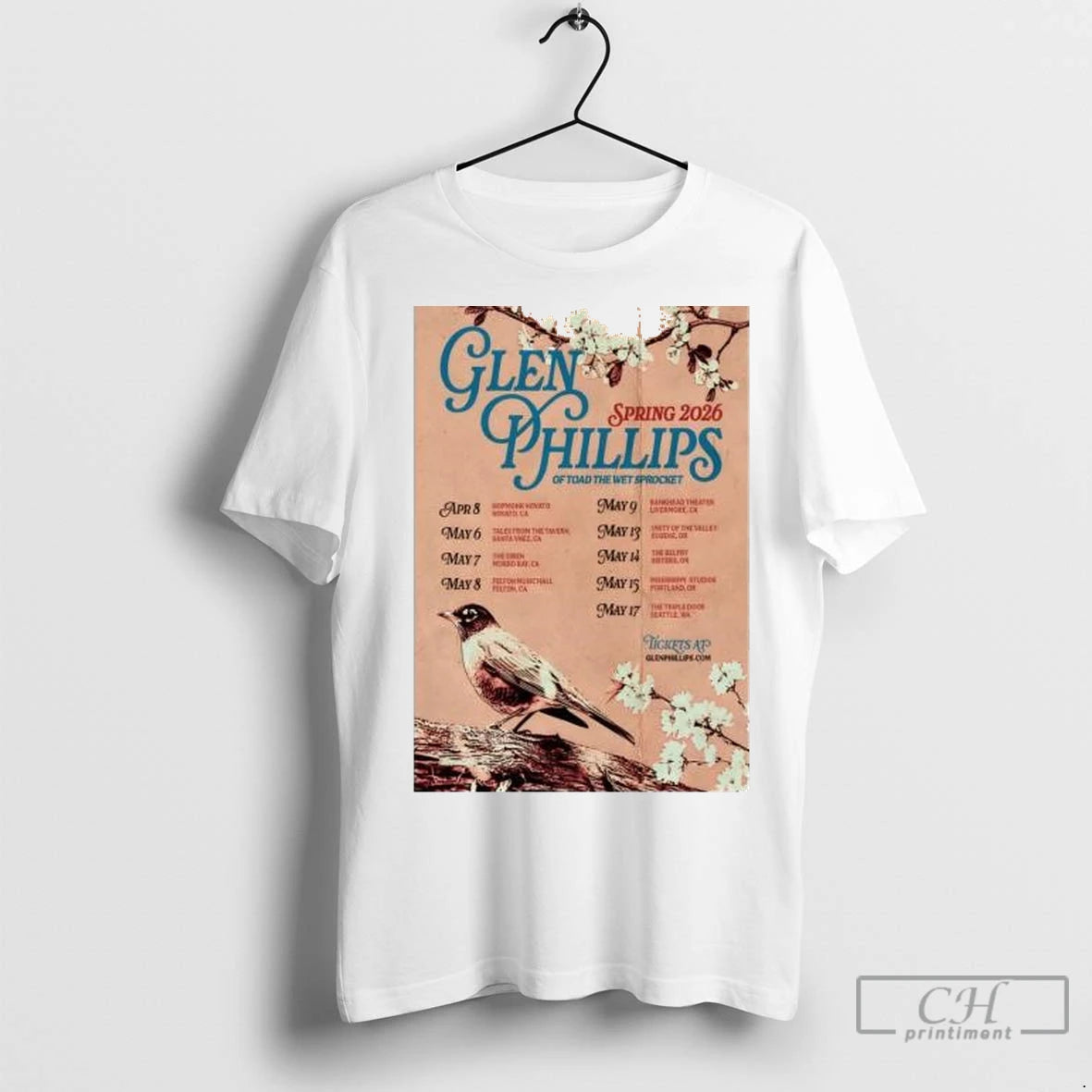 Premium Glen Phillips Of Toad The Wet Sprocket Spring 26 Tour Circle White T-Shirts, Hoodie, Sweatshirt | InkNestWear.com