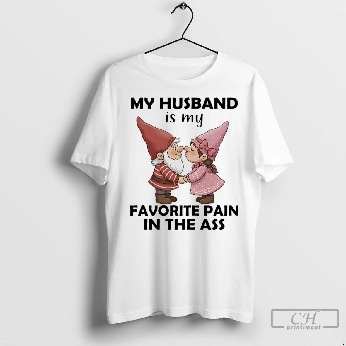 Premium Gnome Christmas My Husband Is My Favorite Pain In The Ass T-Shirts, Hoodie, Sweatshirt | InkNestWear.com