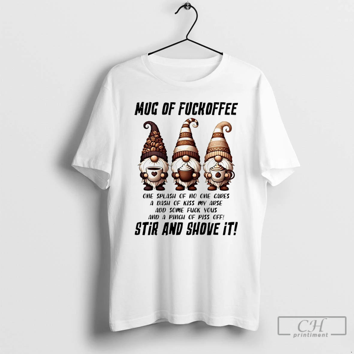 Premium Gnome Christmas Of Fuckoffee Stir And Shove It T Shirts Hoodie, Sweatshirt | InkNestWear.com