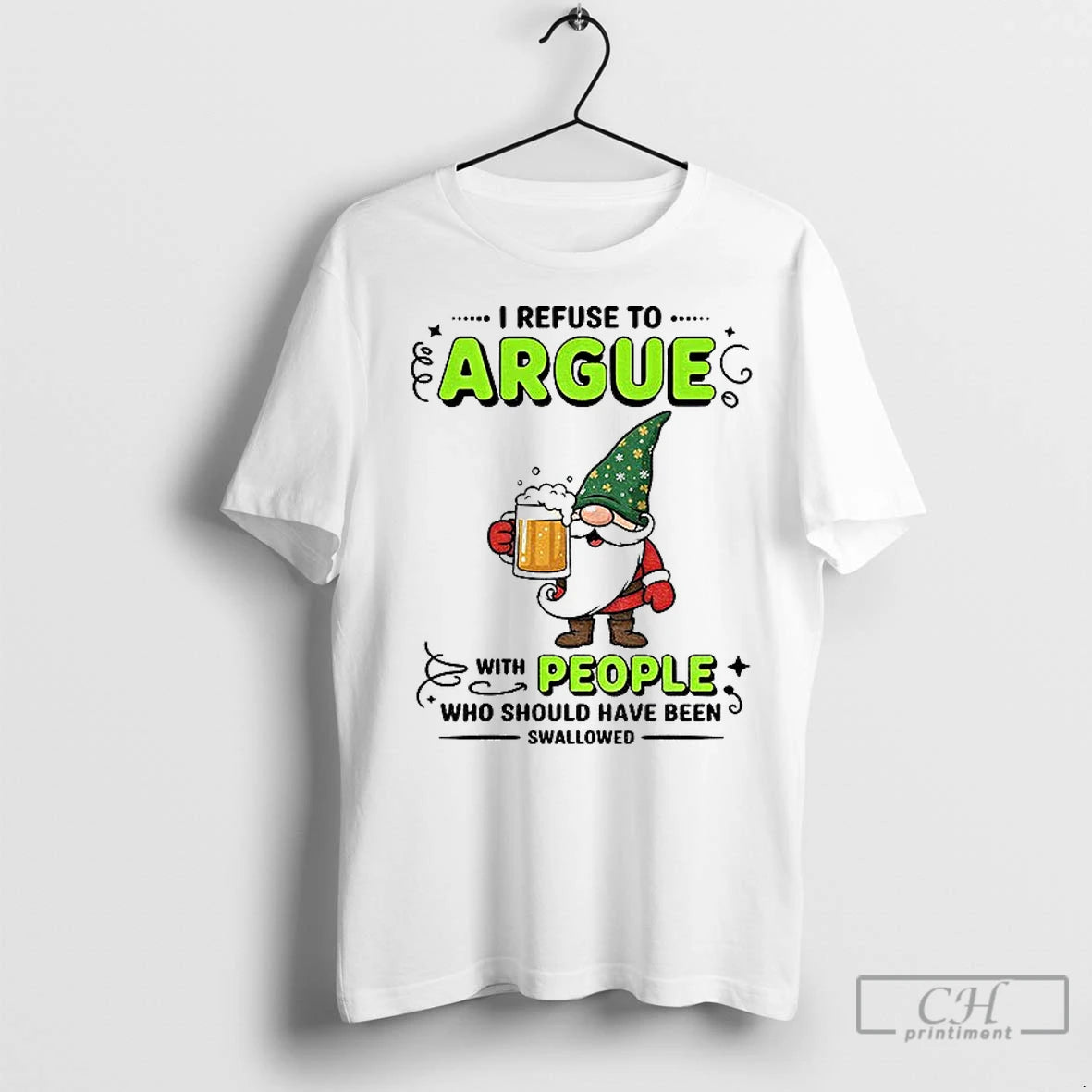 Premium Gnome I Refuse To Argue With People Who Should Have Been Swallowed T-Shirts, Hoodie, Sweatshirt | InkNestWear.com
