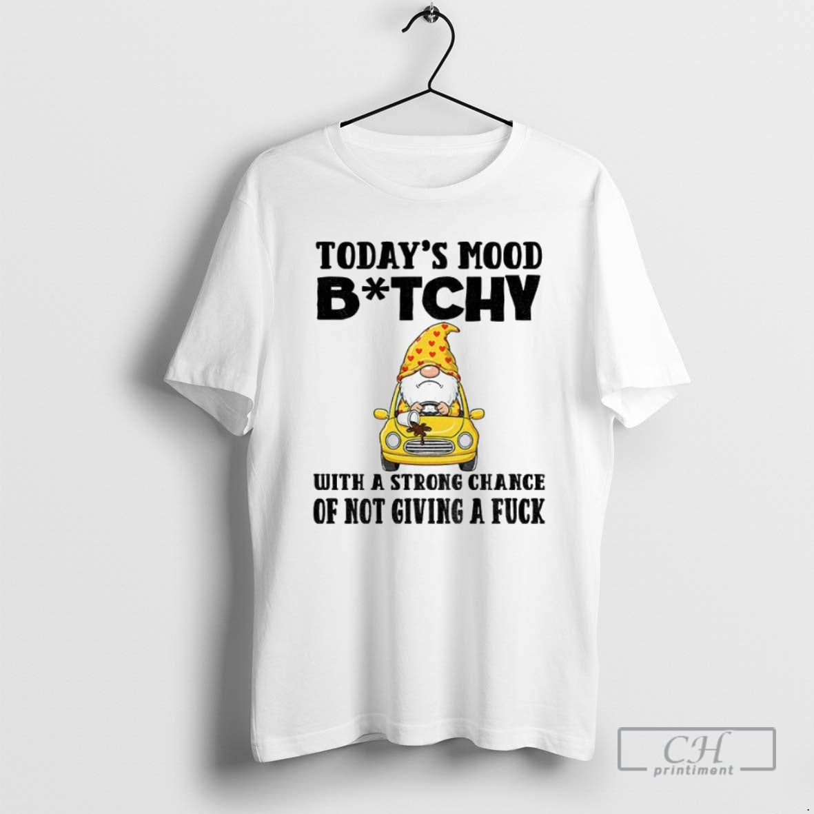Premium Gnome Todays Mood Bitchy With A Strong Chance Of Not Giving A Fuck Christmas T-Shirts, Hoodie, Sweatshirt