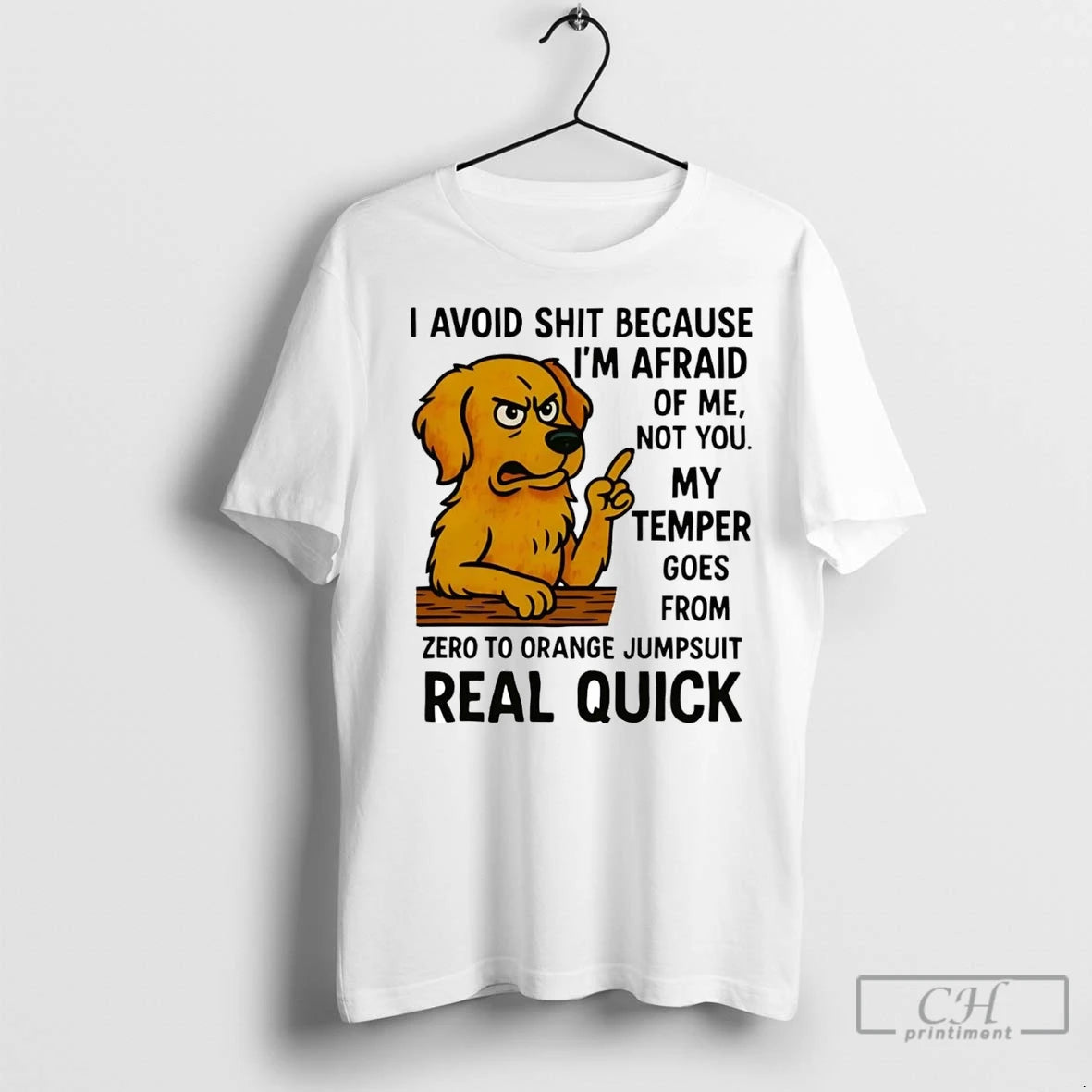 Premium Golden Retriever I Avoid Shit Because Im Afraid Of Me Not You T-Shirts, Hoodie, Sweatshirt | InkNestWear.com