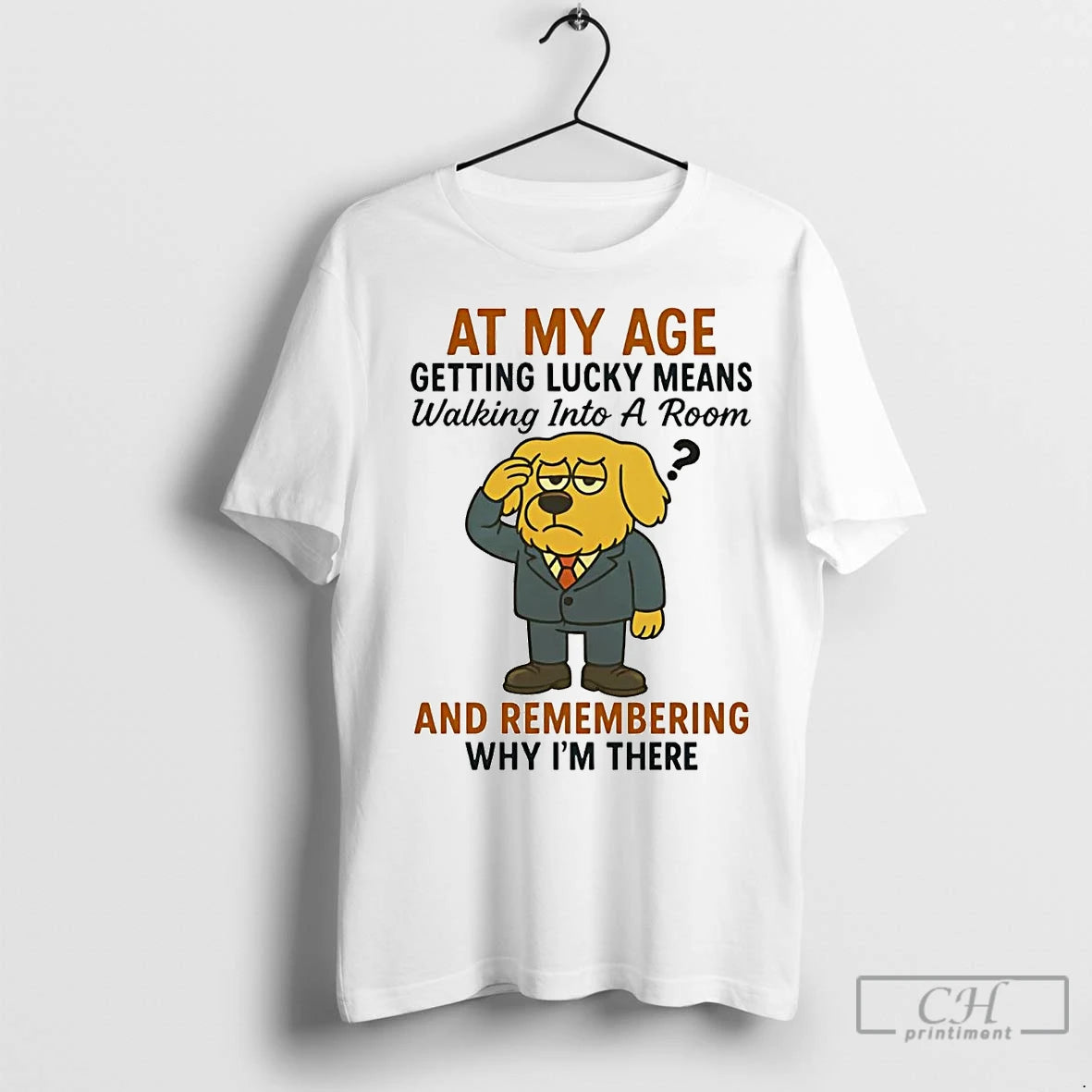 Premium Golden Retriever At My Age Getting Lucky Means T-Shirts, Hoodie, Sweatshirt | InkNestWear.com