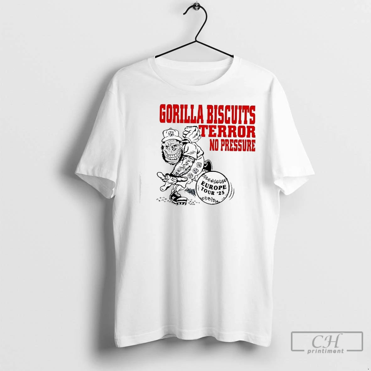 Premium Gorilla Biscuits Terror No Pressure Europe Tour 25 T-Shirts, Hoodie, Sweatshirt | InkNestWear.com