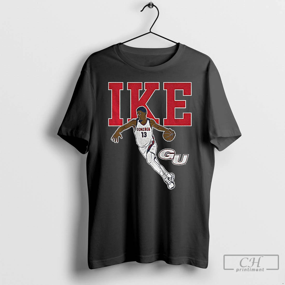 Premium Graham Ike Name Pose Gonzaga Bulldogs Basketball West Coast Conference T-Shirts, Hoodie, Sweatshirt | InkNestWear.com