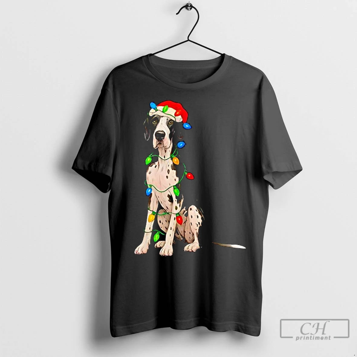 Premium Great Dane Christmas Lights Dog Lover Xmas Pajama T-Shirts, Hoodie, Sweatshirt | InkNestWear.com