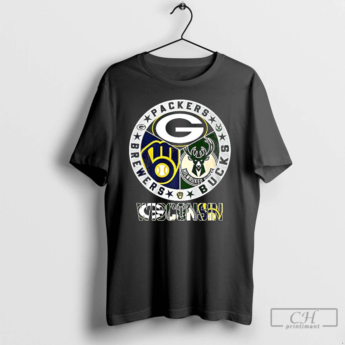 Premium Green Bay Packers Milwaukee Brewers Milwaukee Bucks Mashup Logo T-Shirts, Hoodie, Sweatshirt | InkNestWear.com