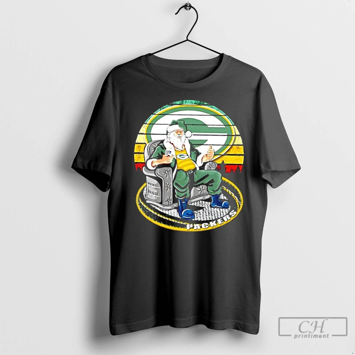 Premium Green Bay Packers X Santa Claus Christmas Vintage T-Shirts, Hoodie, Sweatshirt | InkNestWear.com