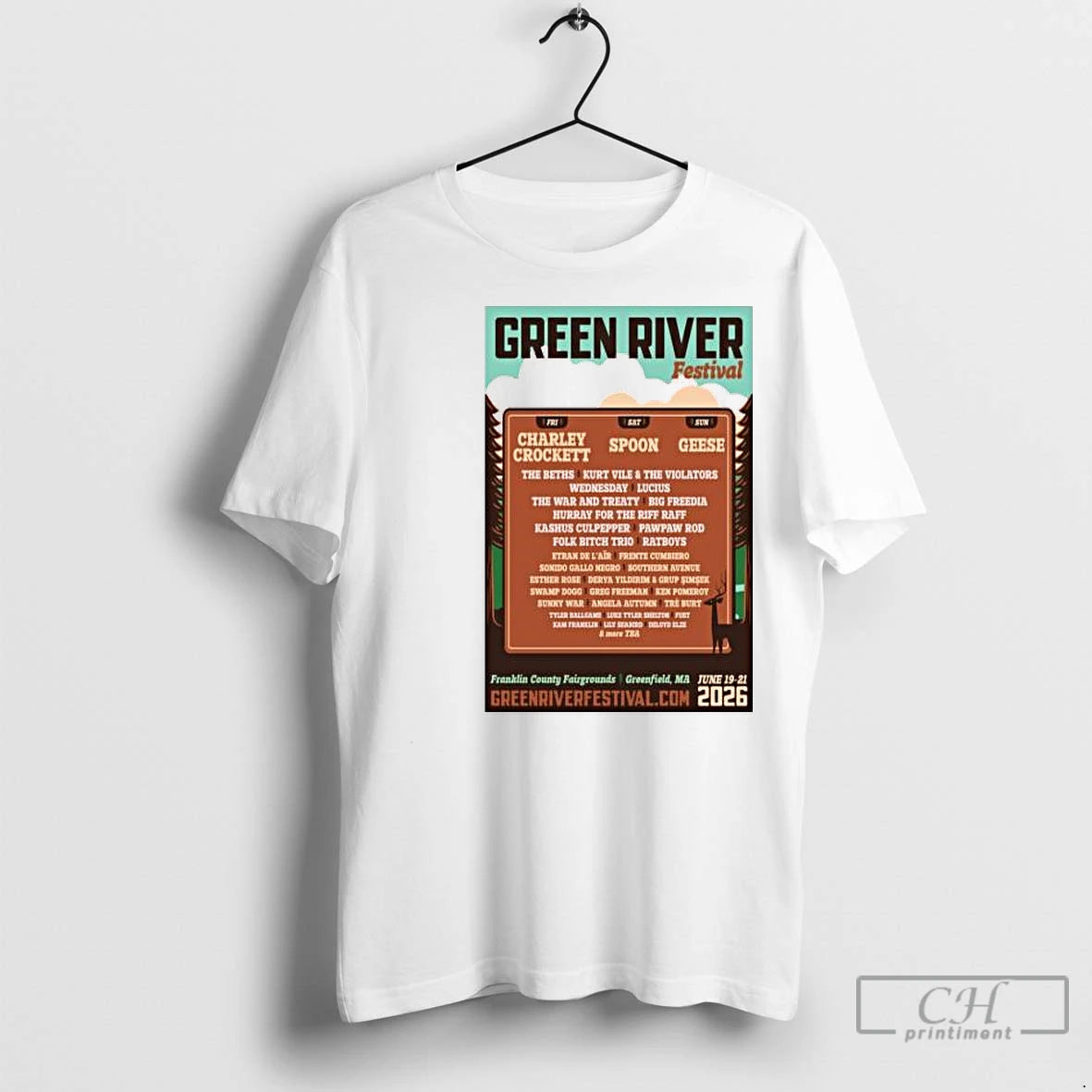 Premium Green River Festival June 19 21 2026 Greenfield Ma Circle White T-Shirts, Hoodie, Sweatshirt | InkNestWear.com