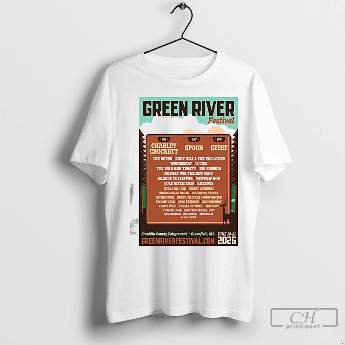 Premium Green River Festival June 19 21 2026 Greenfield Ma T-Shirts, Hoodie, Sweatshirt | InkNestWear.com